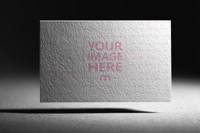 Floating Business Card PSD Mockup on Dark Background