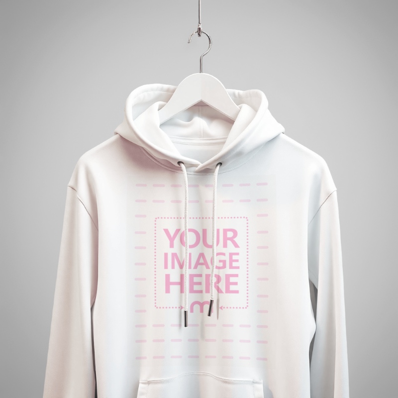 PSD Hoodie Mockup on Gray Background preview image