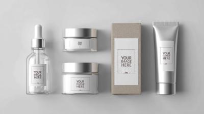 Cosmetics Gift Set Mockup Top View for Promotional Design