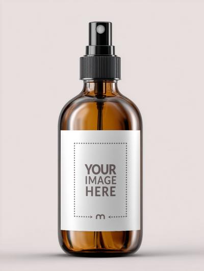 Dropper Bottle Label Mockup for Organic Cosmetic Packaging