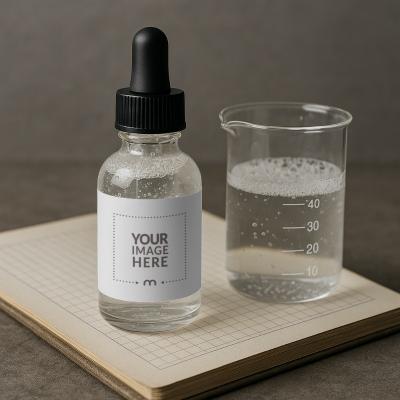 Dropper Bottle Label Mockup in Chemistry Lab Setting