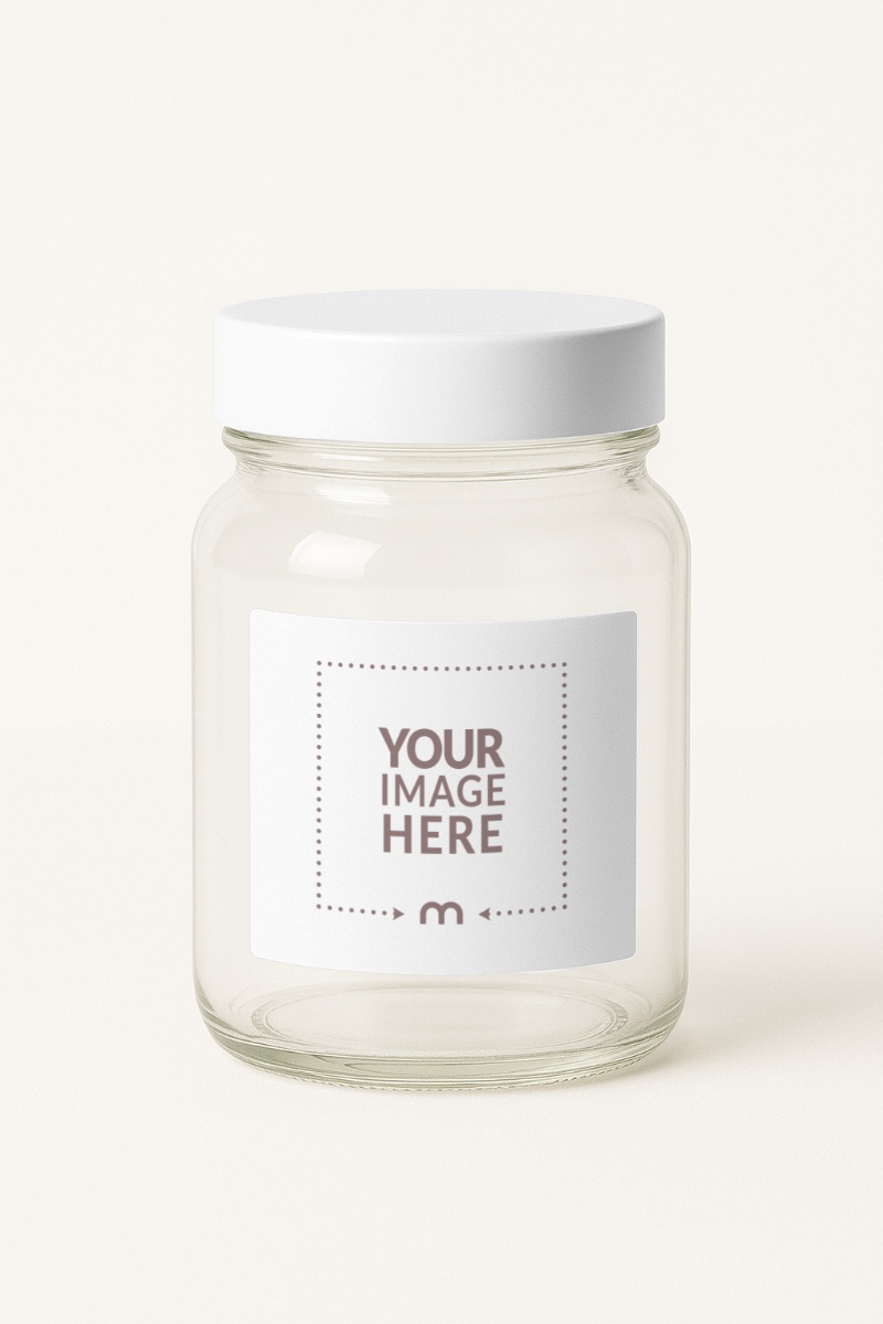 Glass Bottle Label Mockup for Product Branding preview image