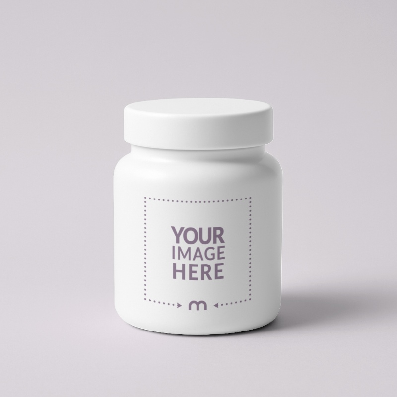 Plastic Bottle Mockup for Vitamin Supplement Packaging preview image