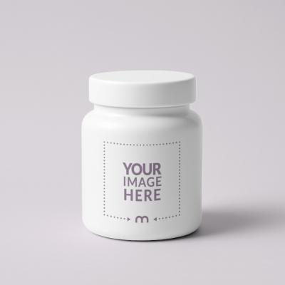 Plastic Bottle Mockup for Vitamin Supplement Packaging