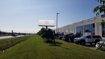 Billboard Mockup Outside Office Building for Corporate Advertisement