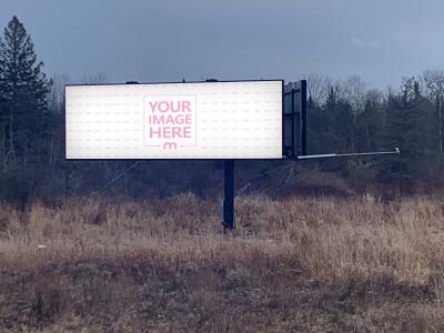Wide Billboard Mockup for Cityscape Advertising