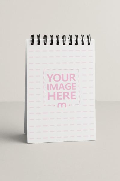 Desk Calendar Mockup on White Background for Corporate Companies