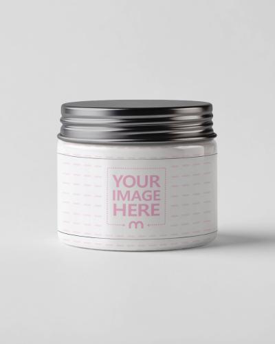 Bottle Mockup on White Background for Cosmetic Product Branding