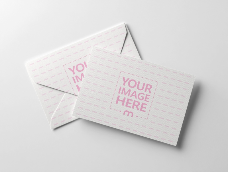 Mail Paper Mockup on White Background for Stationery Product Display preview image