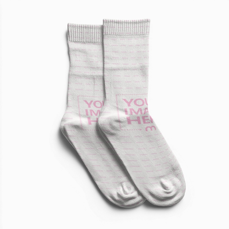 Socks Mockup on White Background for Minimal Footwear Branding preview image