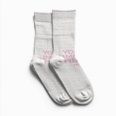 Socks Mockup on White Background for Minimal Footwear Branding