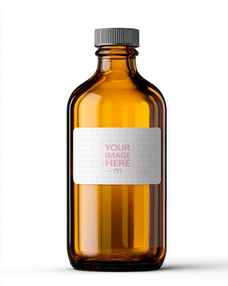 Bottle Label Mockup on White Background for Packaging Design preview image