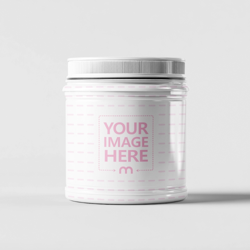 Supplement Jar Mockup on White Background for Product Promotion preview image