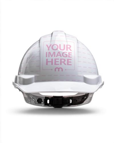 Safety Helmet Mockup on White Background with Minimal Style
