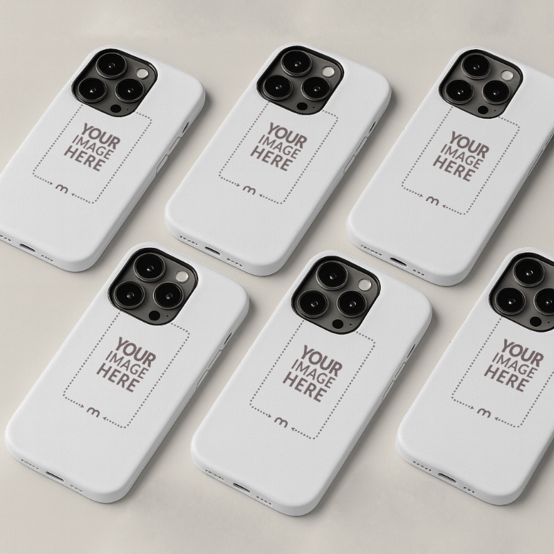 iPhone 17 Pro Case Mockup Angled View on White Background iPhone 17 Pro Case Mockup Angled View on White Background preview image