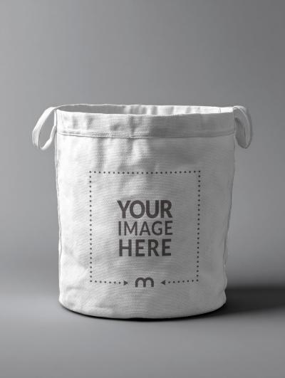 Laundry Bag Mockup on Isolated White Background