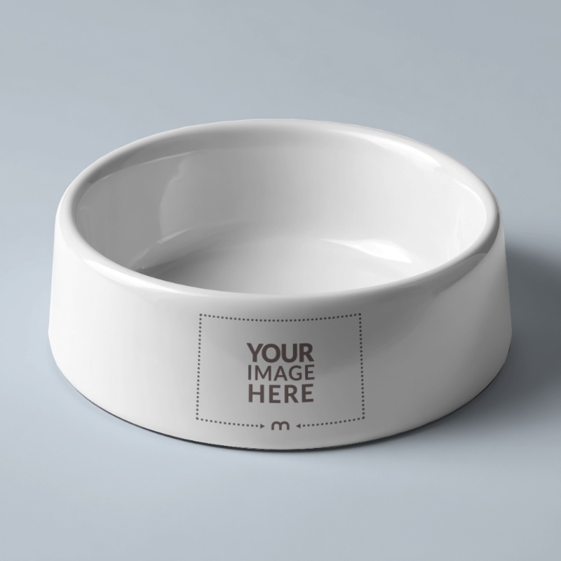 Pet Bowl Mockup on Isolated Background for Pet Food Branding preview image