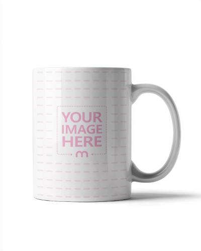 Ceramic Mug Mockup on Editable White Background