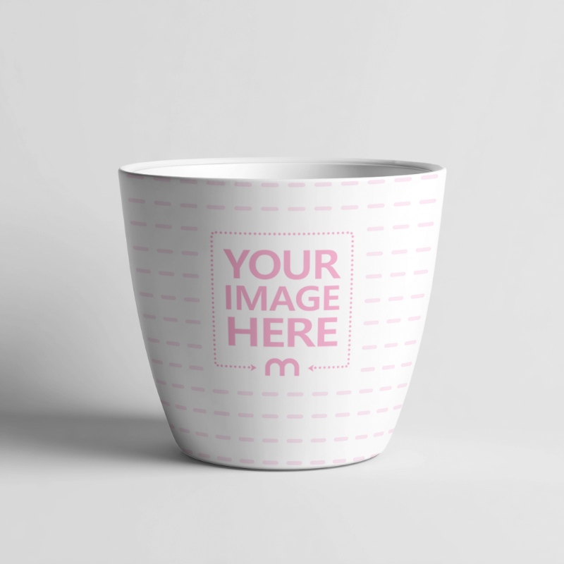 Cone Shaped Mug Mockup on Editable White Background preview image