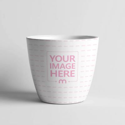 Cone Shaped Mug Mockup on Editable White Background