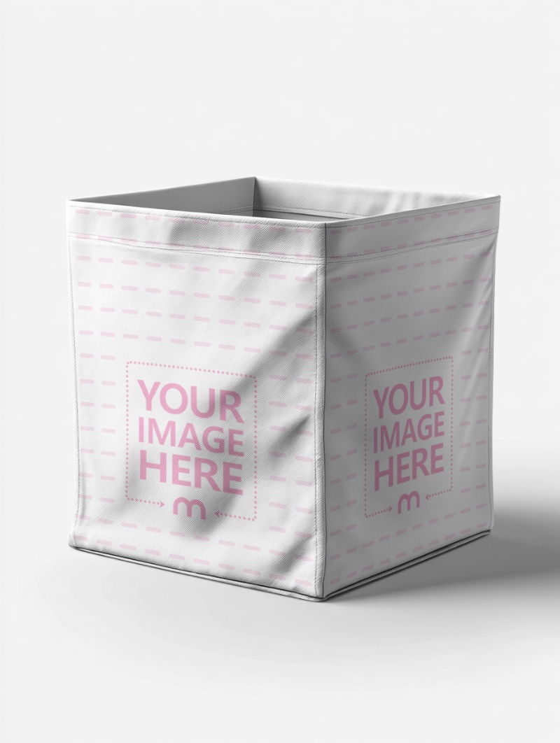 Laundry Bag Mockup on Editable White Background preview image