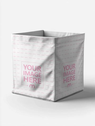 Laundry Bag Mockup on Editable White Background
