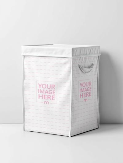 Laundry Bag Mockup with Minimalist Studio Background