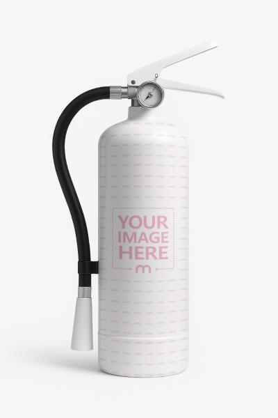 Fire Extinguisher Mockup on Isolated White Background