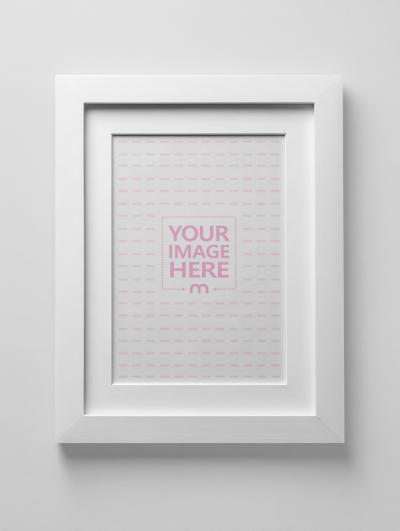 Paintings Frame Mockup on White Wall