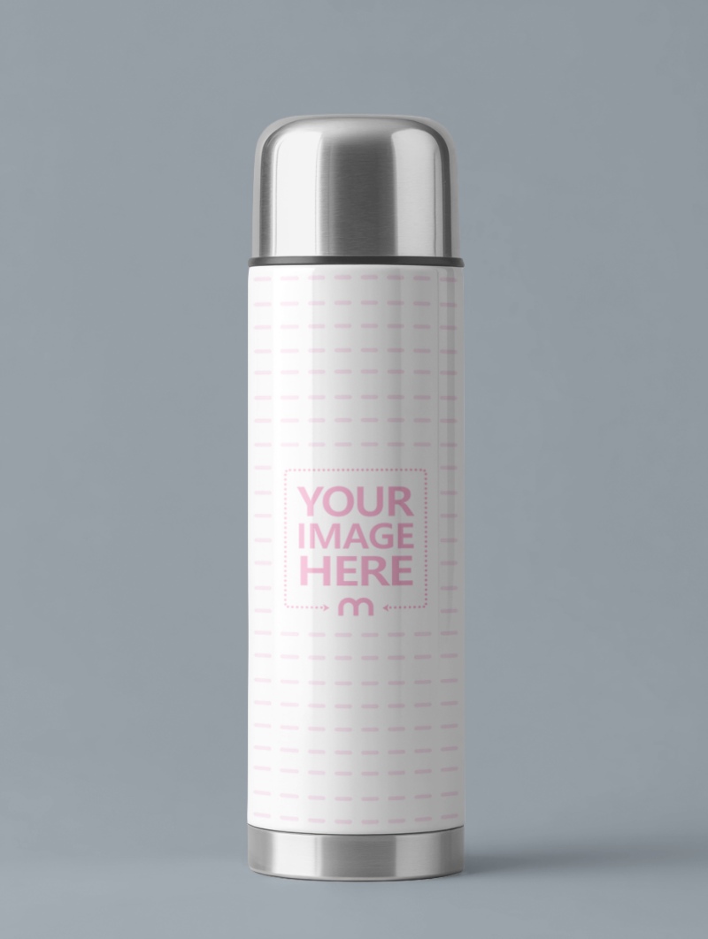 Tumbler with Metal Cap Mockup on Isolated Background preview image