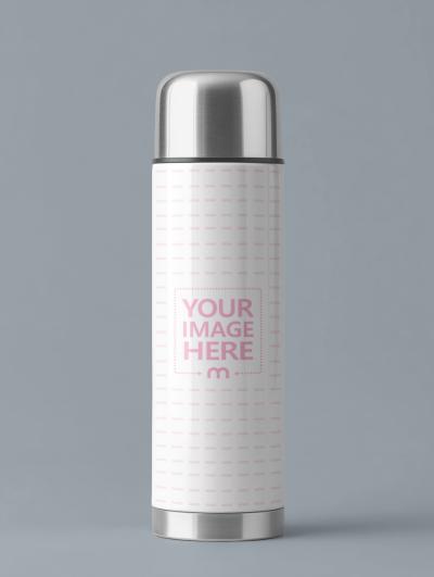 Tumbler with Metal Cap Mockup on Isolated Background