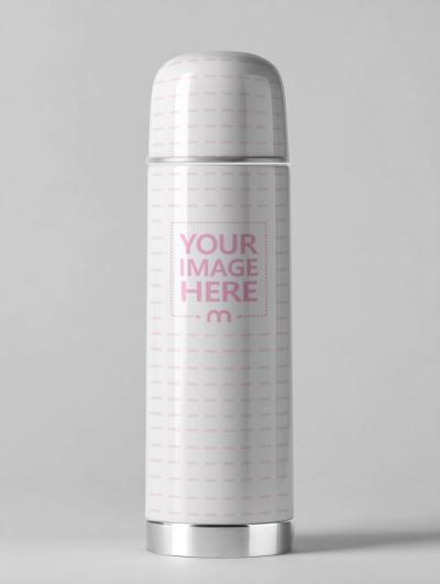 Tumbler Mockup on White Background in Minimal Product Scene