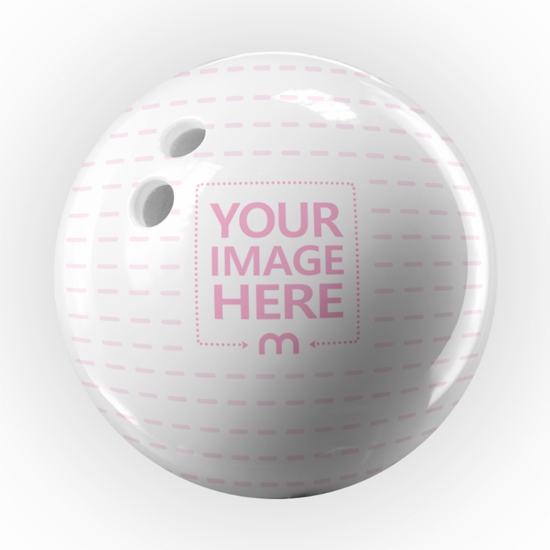 Bowling Ball Mockup on White Background preview image