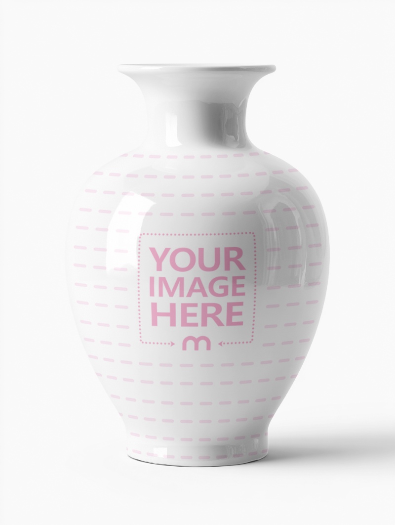 Flower Vase Mockup in Clean Studio Lighting Scene preview image