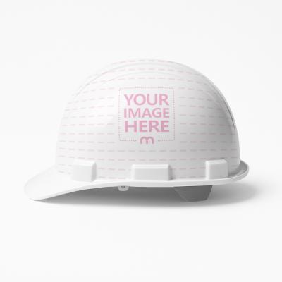 Side View Safety Helmet Mockup on White Background