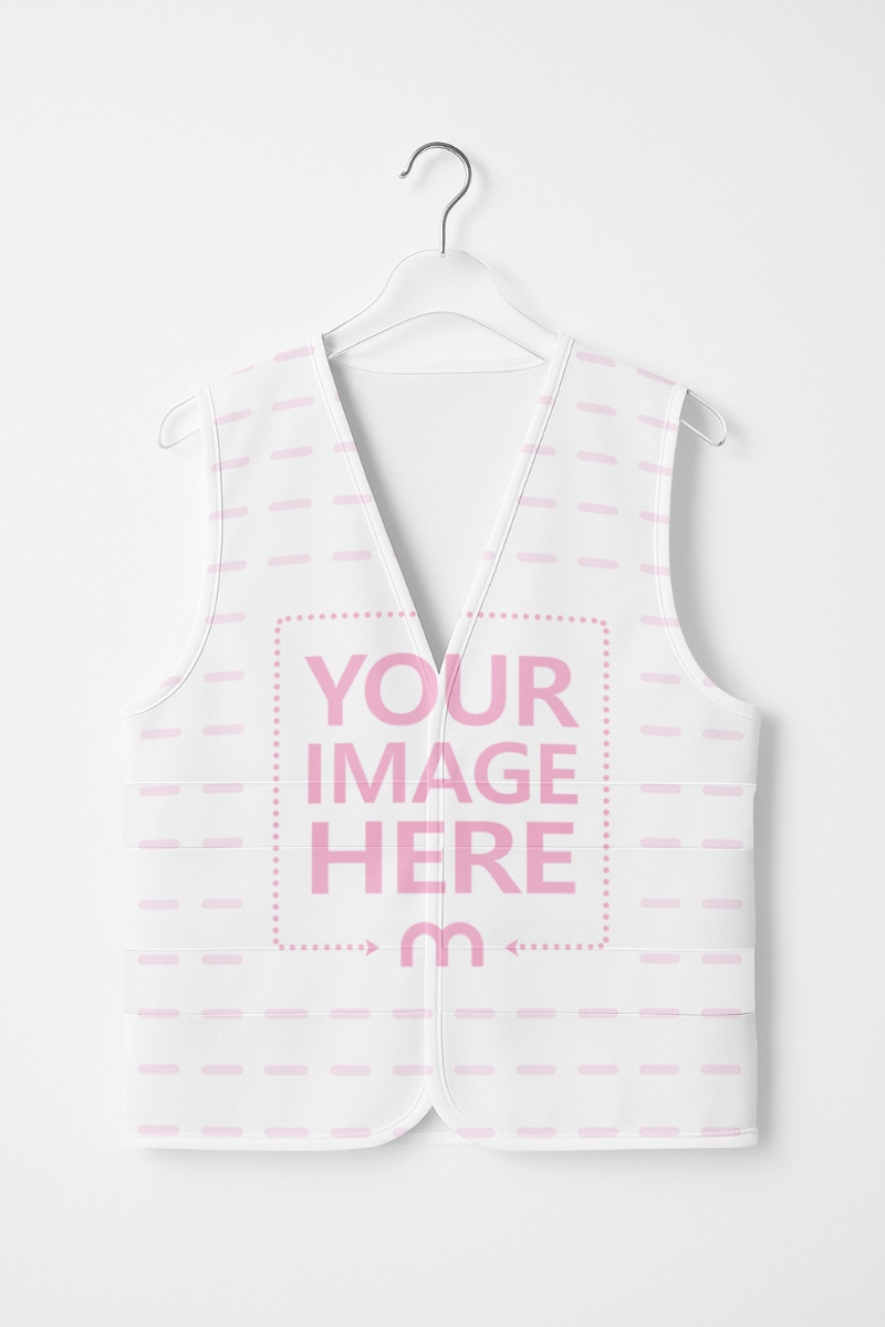 Safety Vest Mockup on White Background for Company Uniform preview image