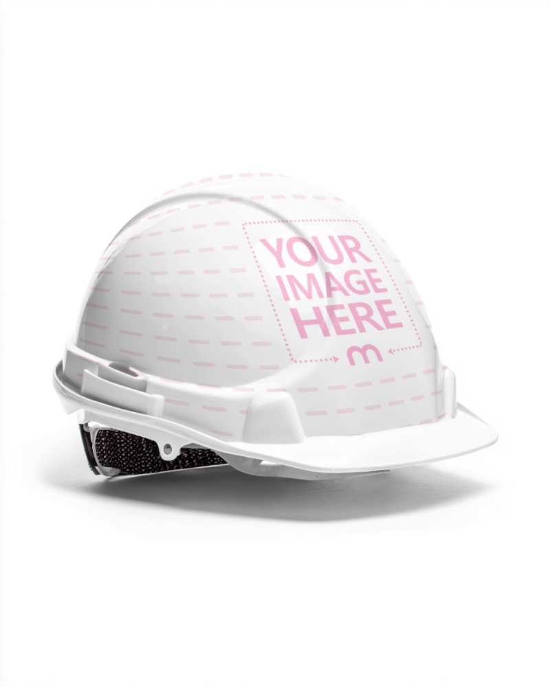 Safety Helmet Mockup Side View Isolated Background preview image