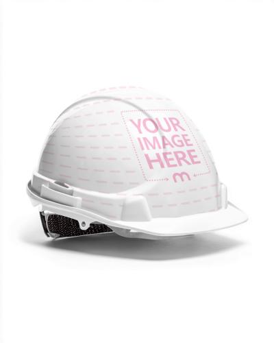 Safety Helmet Mockup Side View Isolated Background