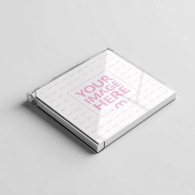 CD Box Mockup on White Background for Music Album Design