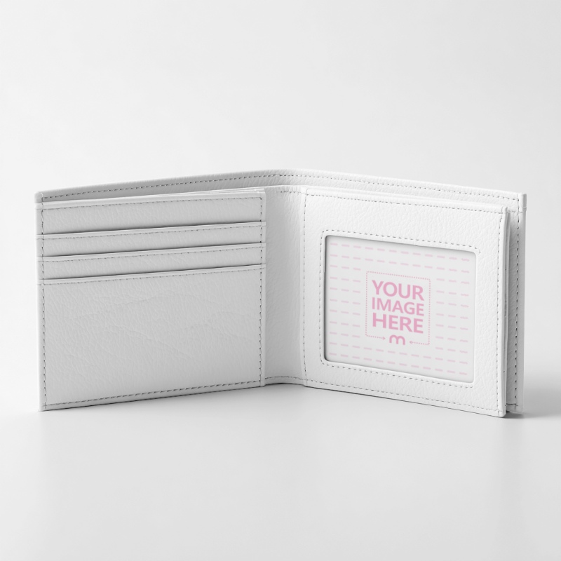 Card Mockup on Wallet with Editable Color on White Background preview image