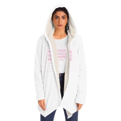 Long Hoodie Mockup on Woman in Isolated Background