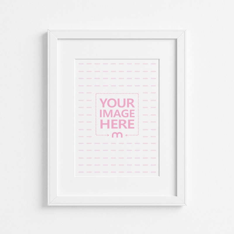 Frame Mockup on Isolated Background for Minimalist Art Designs preview image