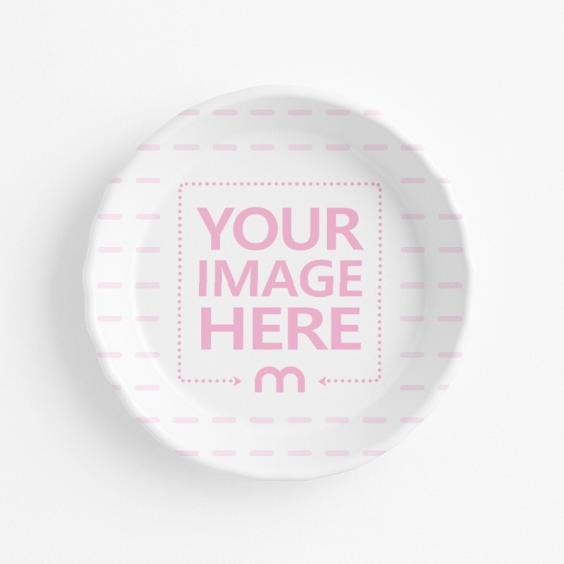 Top View Plate Mockup on Isolated Background preview image