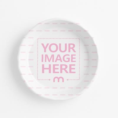 Top View Plate Mockup on Isolated Background