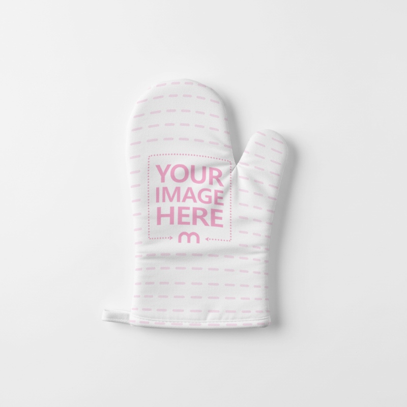 Oven Mitt Mockup on Isolated Background for Christmas Themed Design preview image