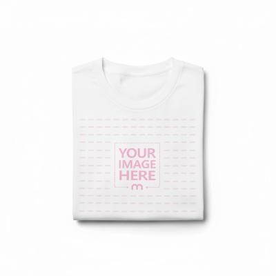 Folded Shirt Mockup on Isolated Background Top View