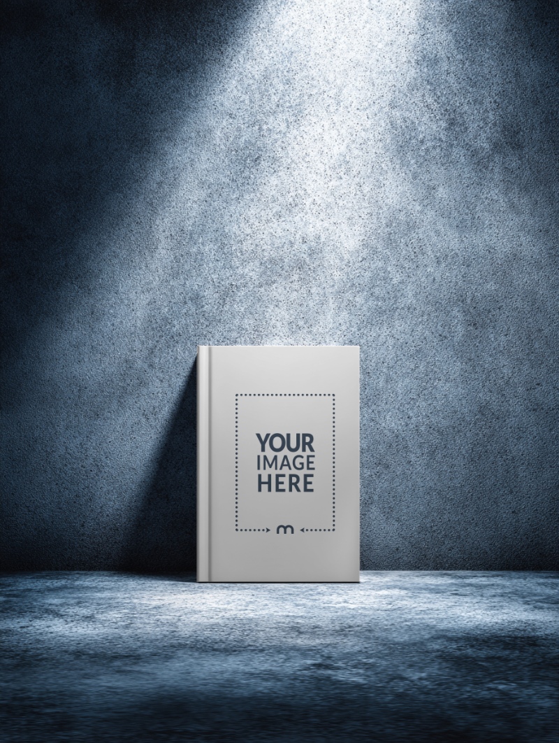 Book Cover Mockup on Floor with Overhead Light for preview image