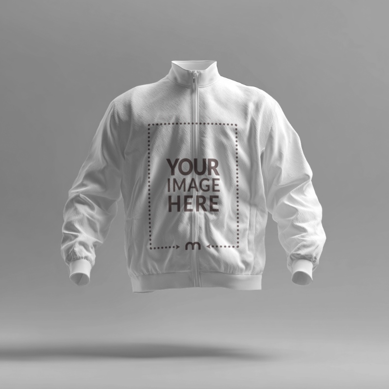 Bomber Jacket Mockup Floating on Isolated Background preview image