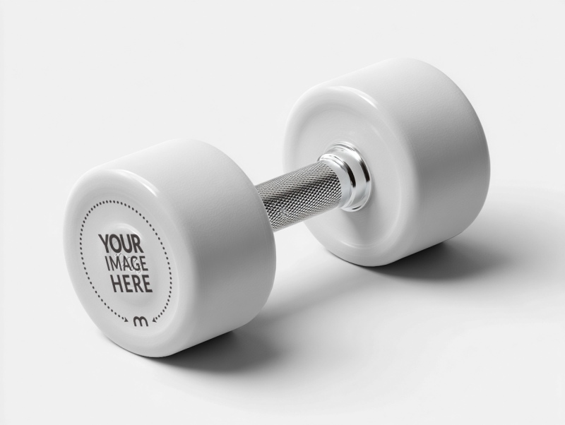 Dumbbell Mockup on Isolated Background for Gym Equipment preview image