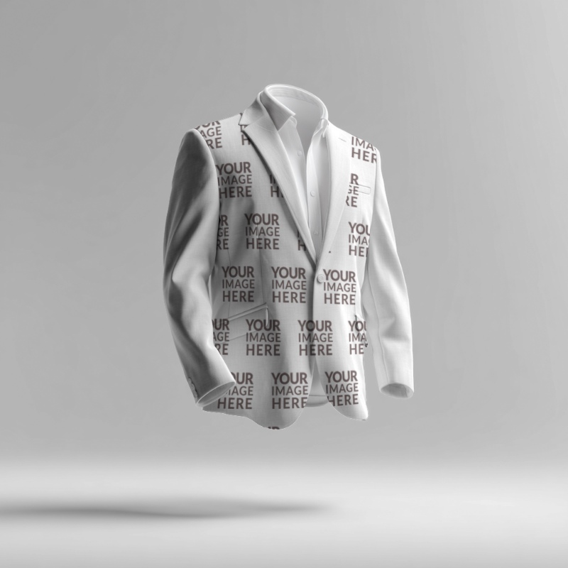 Jacket Design Mockup in White Isolated Background for Clothing Line preview image